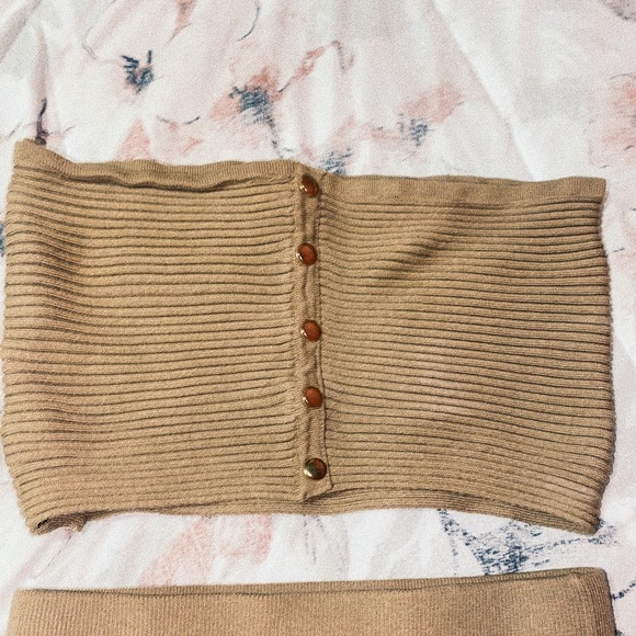 Dresses | Nude Two Piece Set | Poshmark